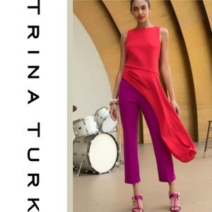 NWT TRINA TURK New Jarreau Pant Vivid Viola